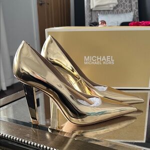 Michael Kors Metallic Gold Heels